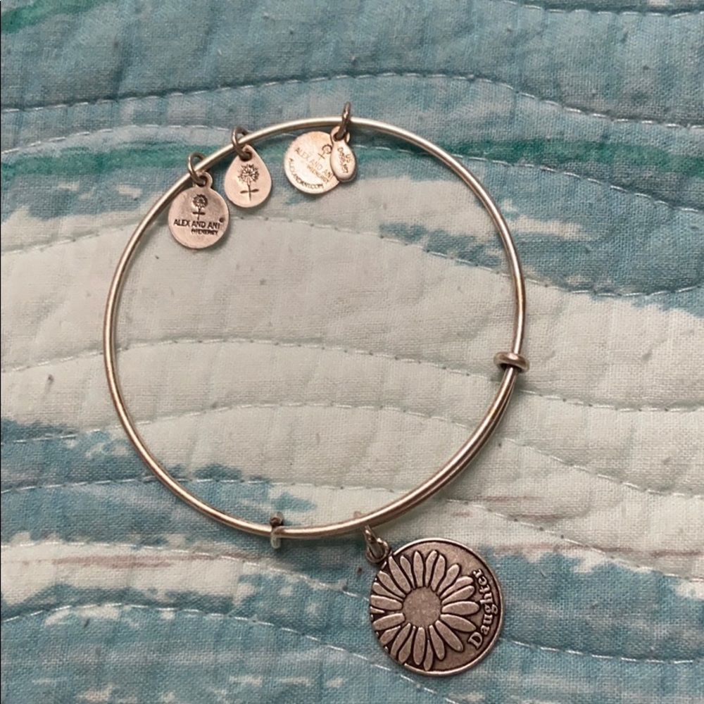 Alex and ani silver daughter bracelet